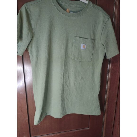 Carhartt Tops - CARHARTT Women's RELAXED FIT Olive-Pocket SHORT SLEEVE T-Shirt Sz S